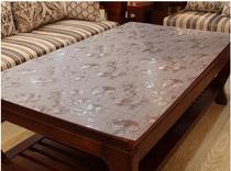 Moon 60cm wide transparent PVC tablecloth waterproof oil anti-scalding soft crystal plate Glass coffee table table mat thickened insulation