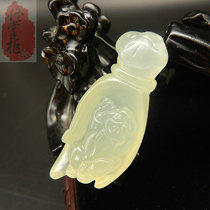 Natural Xiu jade pendant jade pendant jade pendant ice overdraft pendant Buddha hand jade hang pendant male and female jade atmosphere necklace Yupei