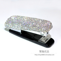 New diamond-studded rhinestone stapler fashion office stationery stapler standard stapler