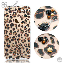 apbs iPhone6s 6 PLUS 5 5-inch Swarovski Diamond Phone Case (Wild Leopard Pattern)