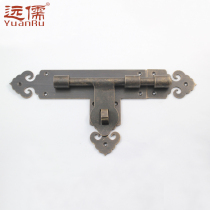 Yuanru copper sculpture Chinese antique brass door and window latch Ruyi head classical latch YRJ828 garden bolt