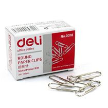 Powerful 0018 paper clips Metal nickel-plated paper clips Powerful paper clips 3# 100 paper clips stationery