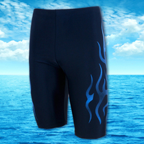Free shark comfortable swimming trunks Waterproof Plus Size Mens five-point flame swimsuit tight swimming trunks equipment