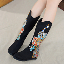 2022 autumn and winter new style inner heightened boots mille-layer cloth boots old Beijing cloth shoes womens shoes embroidered boots single boots