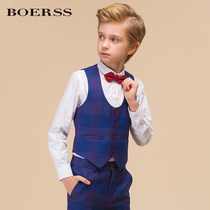 BOERSS childrens dress vest suit boys suit childrens dress baby costume birthday