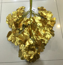Wedding decoration simulation White ginkgo biloba simulation ginkgo leaves Lotus gold powder Rose Green ginkgo