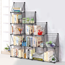 Fsika DIY combination desktop sorting small bookshelf Iron network students multi-layer removable dormitory shelf
