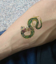 3D tattoo sticker waterproof X729 dragon tattooed with flower arms tattooed with arm tattooing patch tooten wrist tattooed patch