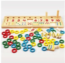 Enrollment preparation educational toys medium and large class kindergarten teaching calculation area material Montesori logarithmic board literacy clock