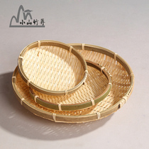 Bamboo tea dish small dustpan mini bamboo basket bamboo plaque bamboo basket fruit plate small fruit plate bowl mini bamboo basket