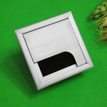 Aluminum brushed square computer desk wire box desk square aluminum alloy wire box threading hole cover