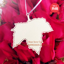 Maple Leaf Bookmark Leaf Greeting Cards Knot Wedding Celebration Label Blessing card Xu May Card Creative Leave a card 50 pieces