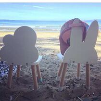 ins Nordic childrens room learning table baby game table Cloud Rabbit Crown bear shape chair