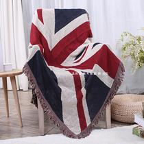 American country vintage sofa towel thickened British flag cotton blanket rice flag sofa blanket bed cover dust cover