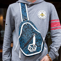 New mens chest bag canvas mens bag shoulder crossbody bag running bag riding bag Korean Sports Leisure back