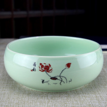 Pen wash Jingdezhen hand-painted ceramic pen cylinder ink wash Pen Basin water vubo Wenfang four treasures pen store