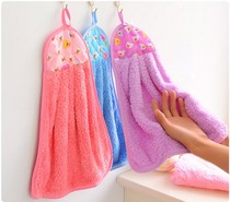 Coral velvet towel Super absorbent cartoon cute wipe kitchen hand towel is softer than cotton