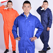 Spring and Autumn conjoined overalls men and womens dustproof clothing conjoined labor insurance uniforms