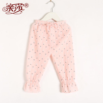 Summer new girl baby casual pants in childrens summer home casual in childrens summer home leisure