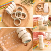 Cute and beautiful small fresh tower lace white printing transparent album decoration sticker tape