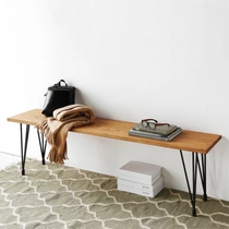 Industrial wind bench loft solid wood long stool leisure wooden bench table bench iron stool dining table stool