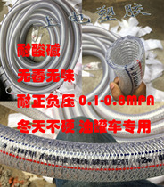 Steel wire fiber composite reinforced hose thickened positive and negative pressure hose transparent sanitary grade oil resistance and corrosion resistance