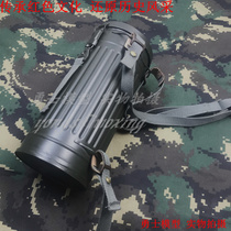 German WW2 World War II German gas mask can with leather protective film and television props gas mask bag tin can