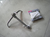 Boat anchor 316 stainless steel material three-claw anchor three-claw boat anchor without folding anchor 1 kg