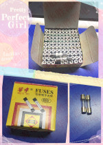 Foot-free glass tube fuse 5 x 20mm Insurance tube Yellow box F0 5AL250V 100 3 6 Yuan