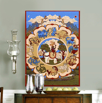 New: auspicious Ruyi (zodiac) pure wool hanging blanket wall blanket Childrens bedroom Book room 1*1 5 m