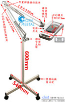 Square floor type magnifier table lamp with lamp magnifier clip magnifier Optical white glass lens 5 10 times
