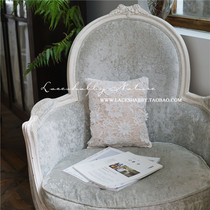 Imported White fresh three-dimensional flowers cotton lace laceshabby waist cushion headrest pillow core