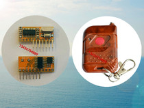 315M433M superheterodyne band decoding wireless receiver module small size RXC6 Peach wood 1 key 2 key 3 key 4 key