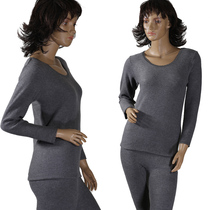 Foreign trade single womens fine fluff with rabbit hair thickened thermal underwear set lace slimming body