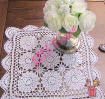 Naughty-pure hand crochet hook Crochet Cotton Thread Woven Lace Tablecloth Table Cloth Cup Cushion Cover Towels Multicolored Bookable