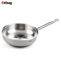 Swiss 304 stainless steel frying pan pan 26cm uncoated pan non-stick pan non-stick cooker induction cooker