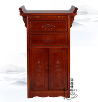 Haixin Buddha shrine God table Solid wood Chinese pull cabinet Zonghan Table Qiaotou Gongtai table 68CM
