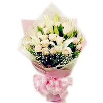 3 8 Womens Day Lily Champagne Rose Chongzuo Leader Birthday City Flower Express Baise Hezhou Pinglu County