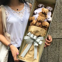 Creative Teddy Small Bear Doll Bouquet Gift Box Sends male and female friends Bestie wife Child Birthday Gifts for graduation
