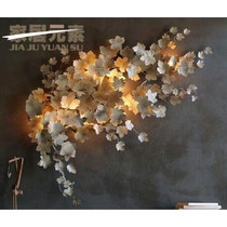New three-dimensional maple leaf wall wrought wrought bar KTV soft wall decoration pendant living room decoration