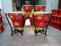 Painted flower pot drum anti-five-tone row drum pattern anti-timpani solid wood cowhide large flower pot drum can be customized