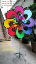 Dongguan Dongcheng Haihua eight-color double-layer hollow flower windmill colorful patent windmill set beautiful attractions