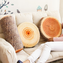 Creative Emulation Tree Stump Holding Pillow Chopping Block Year Round Back Cushion Home Freaks Big Trees Can Tear Down Cushion Plush Toys