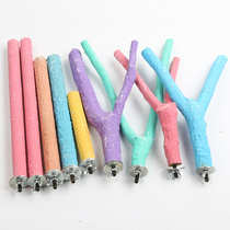 Parrot peony parrot macaw claw tree branch bird toy frosted stick parrot Claw Claw stick frosting stick sand bar