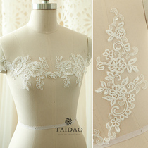New Taiwanese white lace lace cloth DIY bridal hair jewelry wedding shoes head yarn material 822 patch
