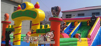 Bald strong bouncy castle trampoline can be fixed to make Air model inflatable toy slide large equipment