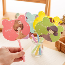 Summer cartoon cute flower girl fan ballpoint pen Korean creative pen primary school prize gift gift
