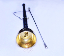 Bo Neng Tang Bo Yuan Ge High-grade Taiwan pure copper straight handle lead chime Wooden fish lead Qing Copper chime Buddhist Buddha Hall supplies Dharma instrument