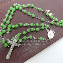 Rosary Rosary Glass rosary 6mm imitation jade color