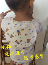 Baby cotton sweat-absorbing towel plus infant pad back towel Oversized child kindergarten childrens gauze sweat-absorbing towel